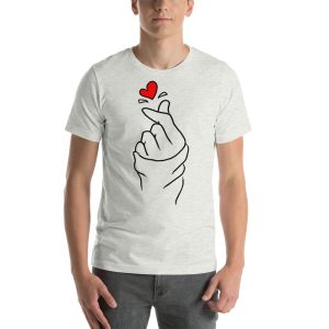 Korean Hand Finger Unisex T-krekls ar īsām piedurknēm